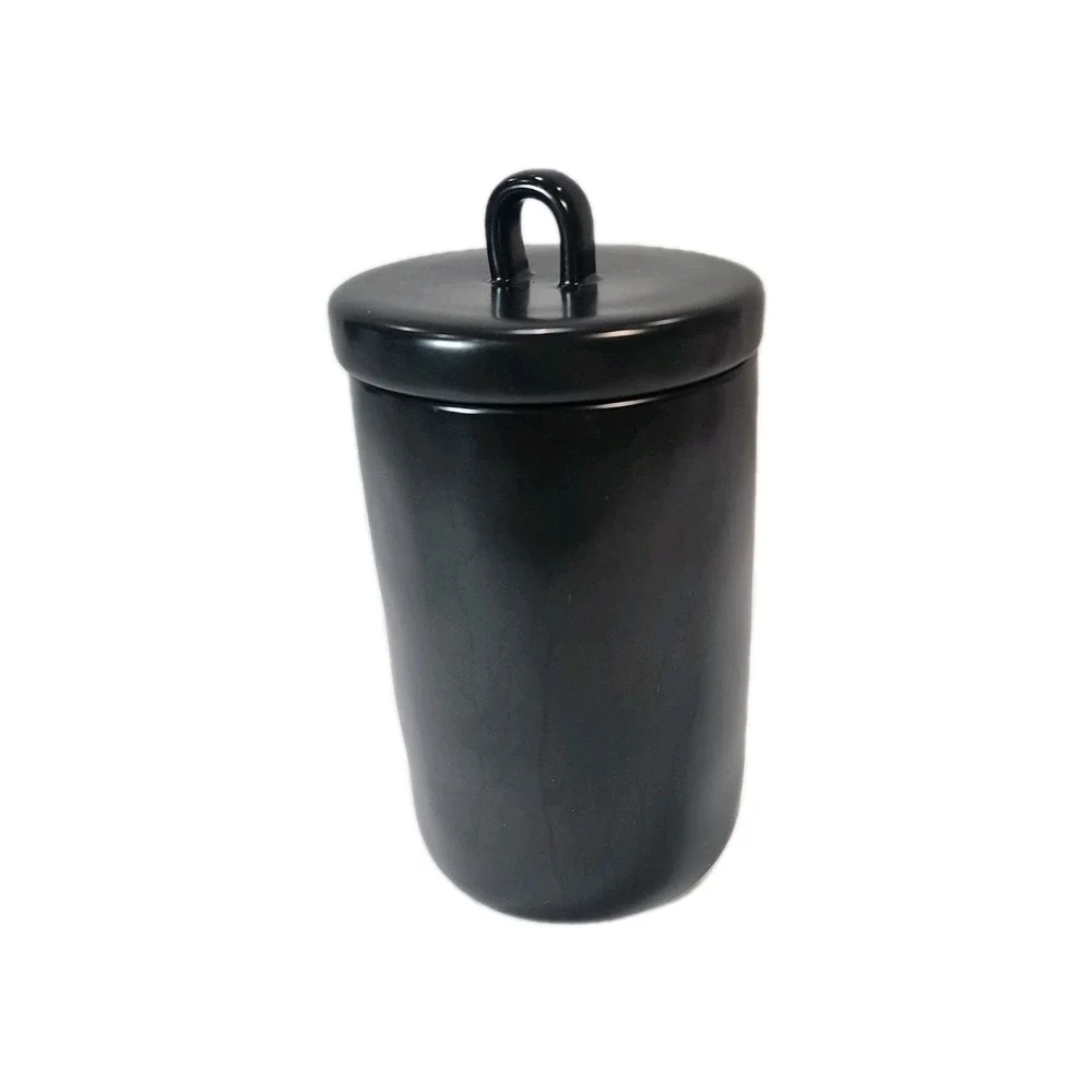 RAE DUNN Artisan Collection By Magenta Black Ceramic GRANOLA Canister 8.5 In